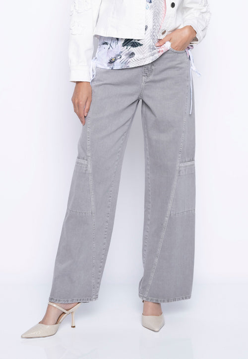 Wide-Leg Regular Length Denim Jeans