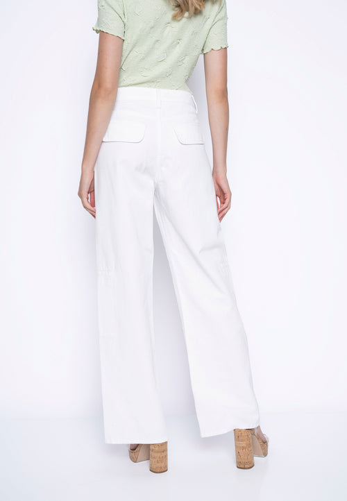 Wide-Leg Regular Length Denim Jeans Back View