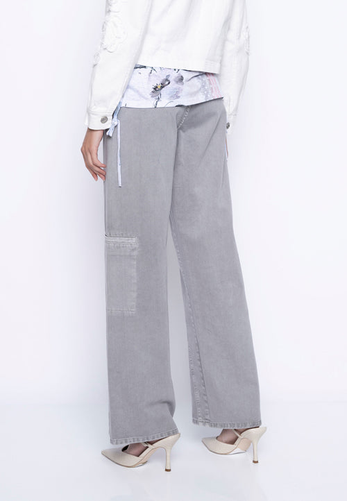 Wide-Leg Regular Length Denim Jeans