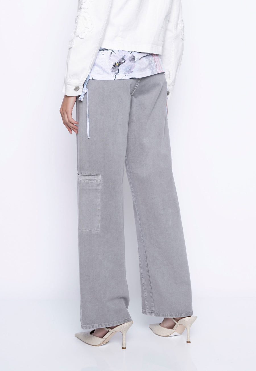 Wide-Leg Regular Length Denim Jeans