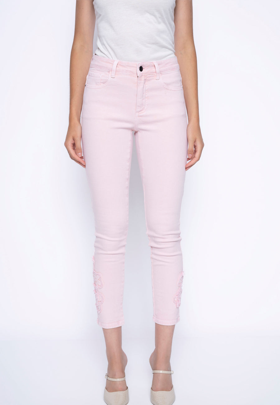 Dimensional Embellished Ankle-Length Jeans | Shop Now | Picadilly Canada