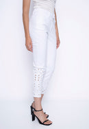 Eyelet-Ankles Cropped Jeans Side View