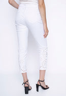 Eyelet-Ankles Cropped Jeans Back View