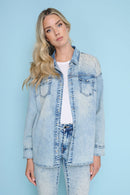 Embellished Denim Shirt Front View