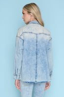 Embellished Denim Shirt Back View