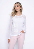 Long-Sleeve Applique Top