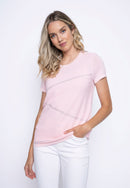 Textured Knitted Top With Rhinestones Front View