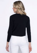 Eyelet Closure Cardigan Back View