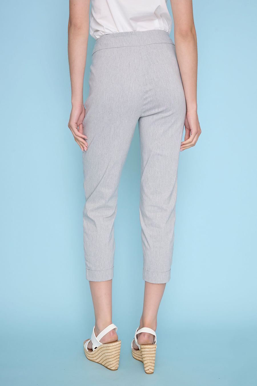 Cuffed Capri Back View
