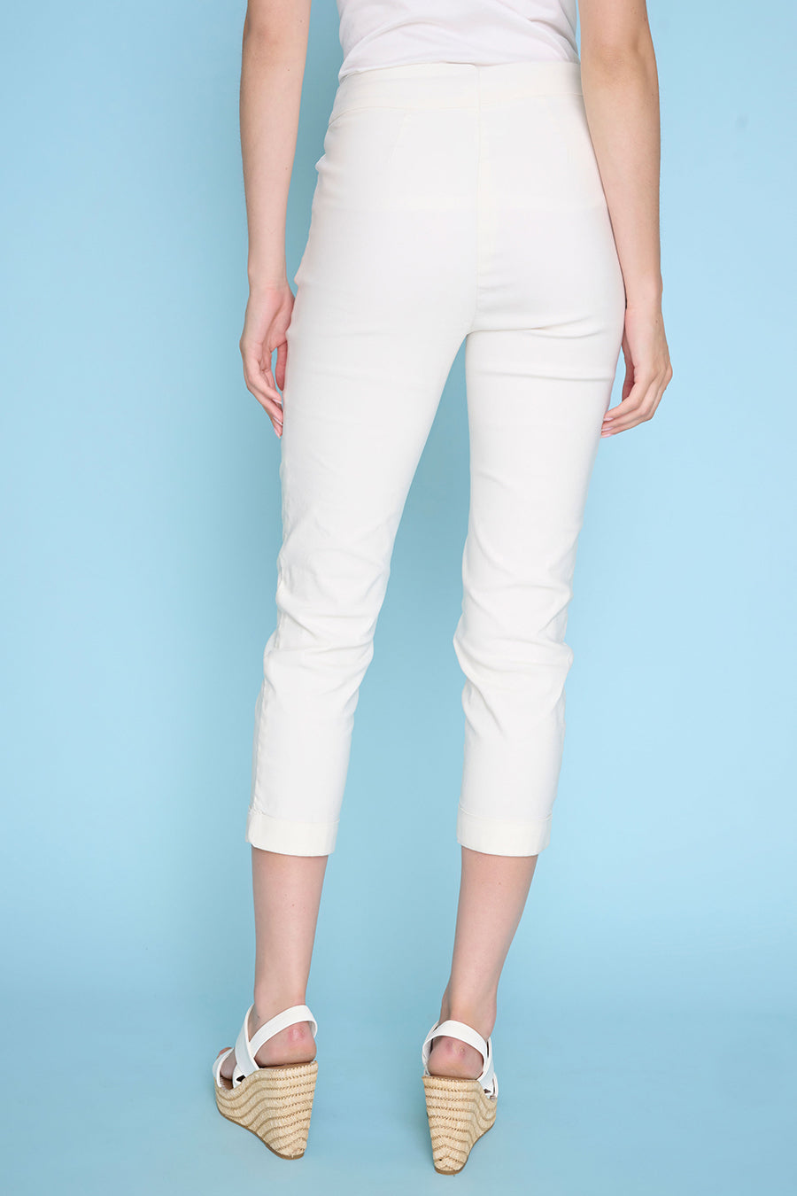 Cuffed Capri Back View