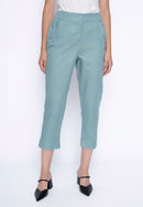 Scalloped Edge Capri Pants Front View