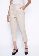 Scalloped Edge Capri Pants Front View