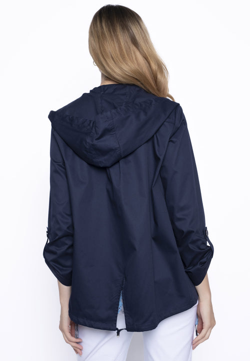 Hooded Zip-Front Jacket Back View