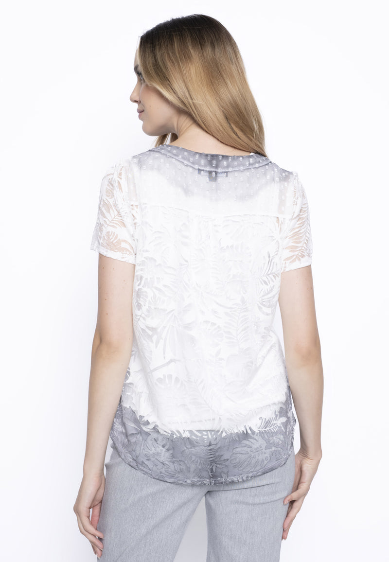 Tie-Front Button-Up Top Back View