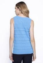 Lettuce-Edge Knitted Tank Back View
