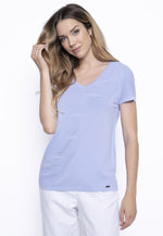 Short Sleeve Textured Knitted Top Front View
