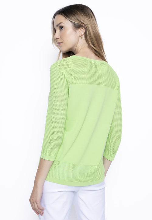 3/4 Sleeve Knitted Top Back View
