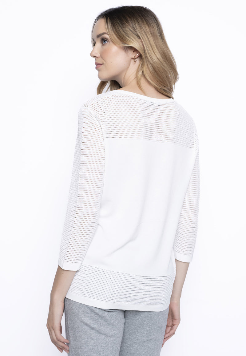 3/4 Sleeve Knitted Top Back View