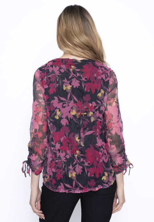 Ruched Sleeve Top Back View