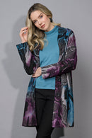 Clipped Jacquard Button-Front Jacket