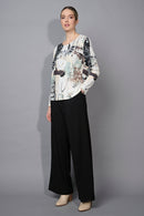 Wide-Leg Center-Seamed Pants