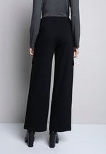 Wide-Leg Cargo Style Pants Back View