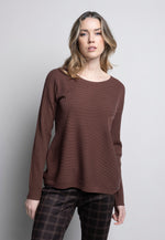 Linear Textured Knit Top Front View