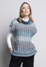 Short Sleeve Cowl Neck Top Front View