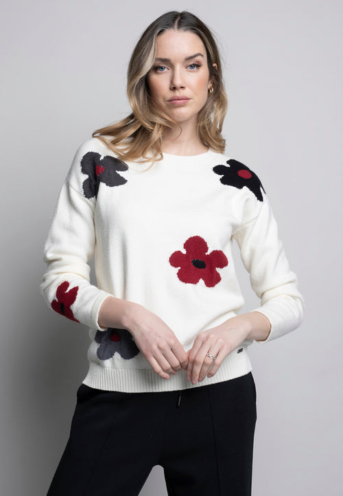 Floral Sweater Top Front View