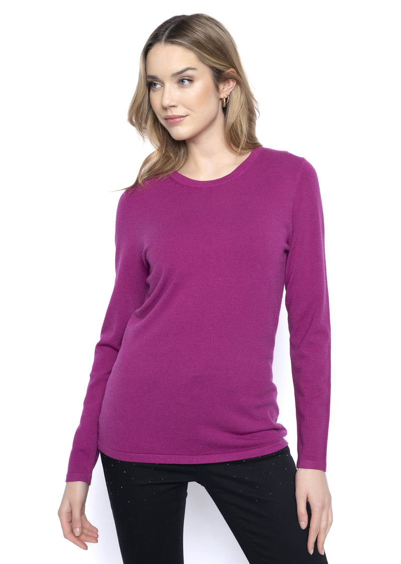 Long Sleeve Crew Neck Top Front View