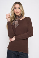 Long-Sleeve Crew Neck Top