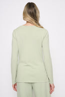 Long-Sleeve Crew Neck Top Back View