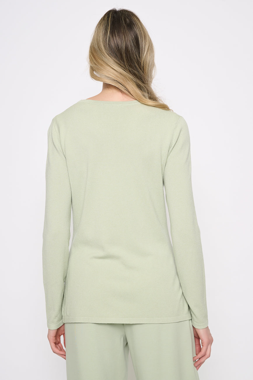 Long-Sleeve Crew Neck Top
