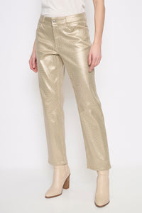 Foil Print Full-Length Jeans