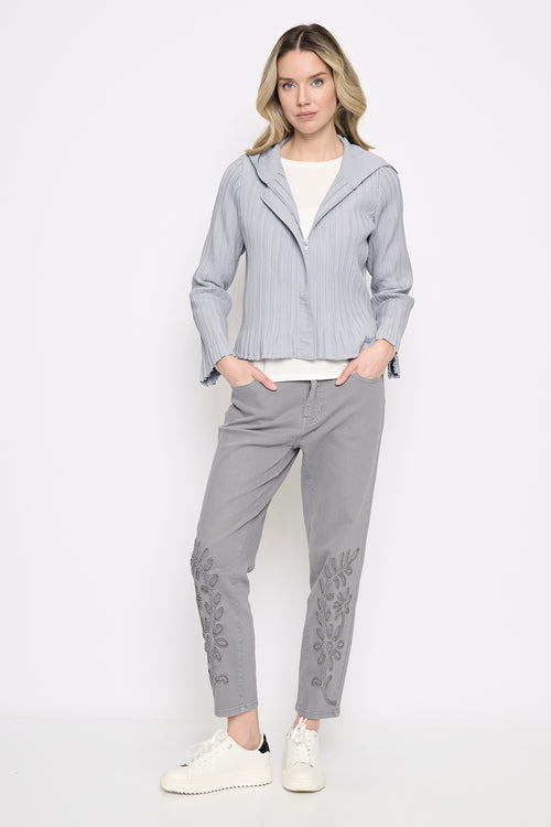 Soutache Ankle Length Jeans Full Length