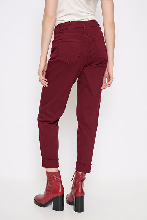 Cuffed Ankle-Length Jeans Back View