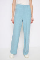 Textured Jacquard Wide-Leg Full-Length Pants Front View