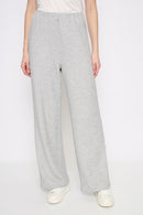 Textured Jacquard Wide-Leg Full-Length Pants Front View