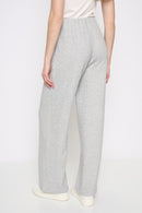 Textured Jacquard Wide-Leg Full-Length Pants Back View