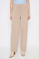Tencel Scuba Wide-Leg Full-Length Pants Front View