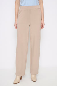 Tencel Scuba Wide-Leg Full-Length Pants