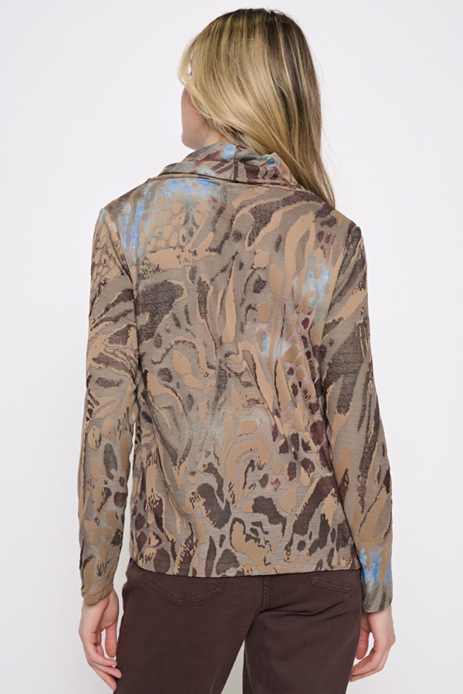 Draped Neck Top Back View