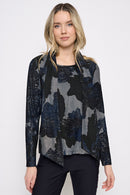 Custom Dyed Long-Sleeve Top Front View