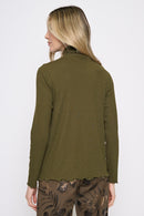 Lettuce Edge Turtleneck Top Back View