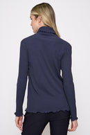 Lettuce Edge Turtleneck Top Back View