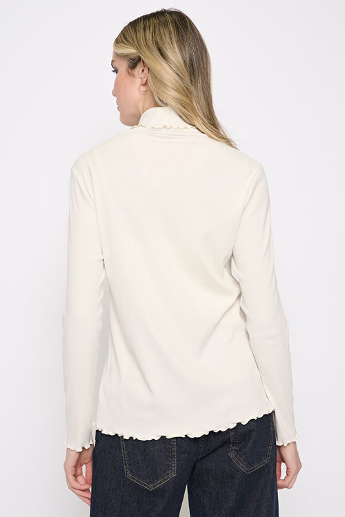 Lettuce Edge Turtleneck Top Back View