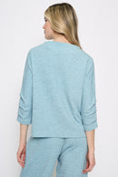 Tucked Sleeves Top Back View