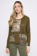 Long-Sleeves 1-Pocket Top Front View