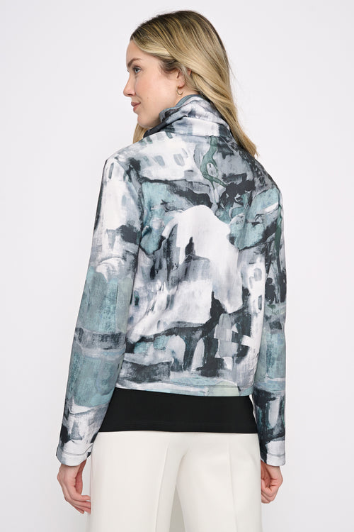 Ruched Collar Jacket Back View