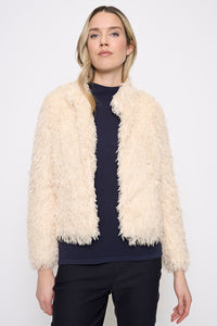 Faux Feather Short Jacket